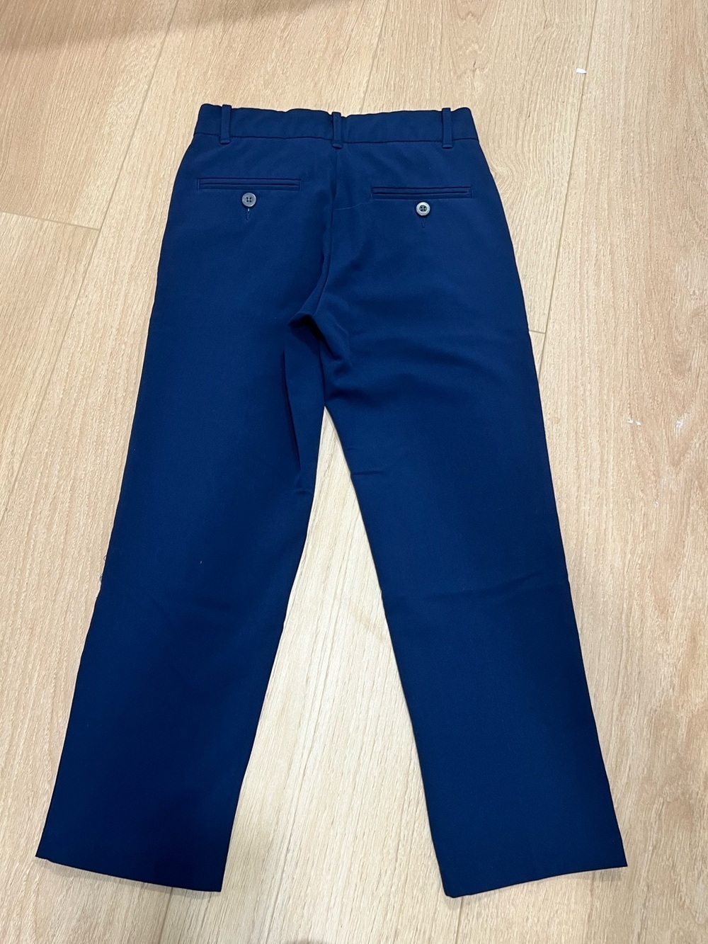 IZOD Boys Dress Pants Navy Blue Size 8 Regular Flat Front School Uniform - Picture 2 of 4